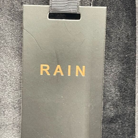 RAIN Women’s Grey Black Faux Suede Waterfall Drape Open Front Jacket Size Small - Picture 8 of 16